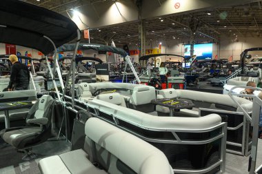 Toronto, ON, Canada  January 18, 2025: View of the 67th Toronto International Boat Show at the Exhibition Place.. clipart