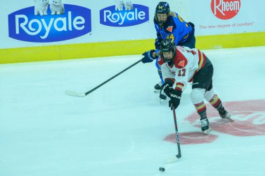 Toronto, ON, Canada  February 1, 2025:  #17 Gabbie Hughes forward of Ottawa Charge during the Toronto Sceptres vs Ottawa Charge game at Coca-Cola Coliseum (Score 4-2 Toronto Sceptres won)  clipart