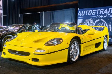 Toronto, ON, Canada - February 14, 2025: 1997 Ferrari F50 presented at Auto Exotica section during the 2025 Canadian International AutoShow. clipart