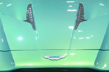 Toronto, ON, Kanada - 14 Şubat 2025: Aston Martin Vanquish Kanada Uluslararası Otomobil Fuarı 'nda sunar.