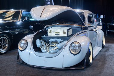 Toronto, ON, Kanada - 14 Şubat 2025 Süper Böcek 2025 Kanada Uluslararası Otomobil Fuarı sırasında Auto Exotica bölümünde sunuldu.