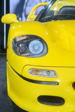 Toronto, ON, Kanada - 14 Şubat 2025 Kanada Uluslararası Otomobil Fuarı sırasında Ferrari F50 Auto Exotica bölümünde sunuldu.