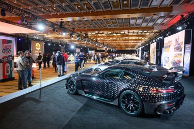 Toronto, ON, Kanada - 14 Şubat 2025: 2021 Mercedes-AMG GT Black Serisi 