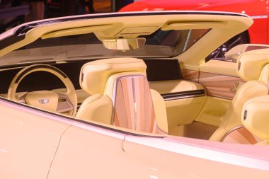 Toronto, ON, Kanada - 14 Şubat 2025: Cadillac Sollei Concept, Kanada Uluslararası Otomobil Fuarı sırasında Auto Exotica bölümünde sunuldu.