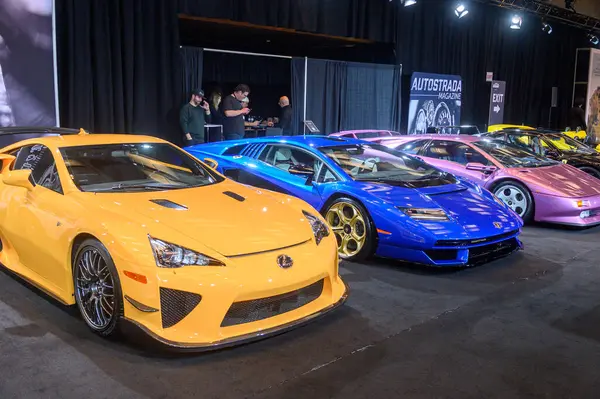 Toronto, ON, Kanada - 14 Şubat, 2025 Kanada Uluslararası Otomobil Fuarı sırasında Lexus LFA Nurburgring Auto Exotica bölümünde sunar.