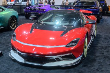 Toronto, ON, Kanada - 14 Şubat 2025 Battista Edizione Nino Farina, Kanada Uluslararası Otomobil Fuarı 'nda sundu..