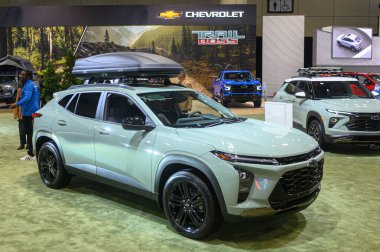 Toronto, ON, Kanada - 14 Şubat 2025: Chevrolet Arabalar 2025 Kanada Uluslararası Otomobil Fuarı 'nda sunuldu.