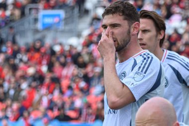 Toronto, ON, Kanada - 15 Mart 2025: Hugo Cuypers # 9 ileri Chicago Fire FC maçında BMO Field 'da Toronto FC-Chicago Fire FC maçına bakıyor.)