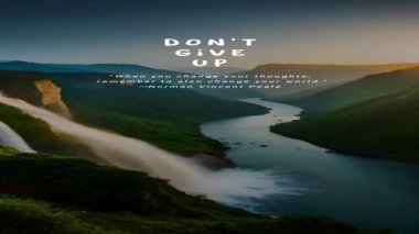 Kısa süreli video incileri, coşku ve sıkı çalışma için, güzel bir şelale arka planıyla donatılmış.