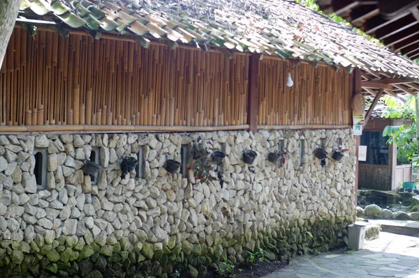 Día Tiro Vieja Casa Madera Pueblo Asiático — Foto de Stock