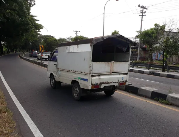 Vozidla Druhé Straně Silnice Indonesia — Stock fotografie
