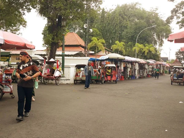 Bali Indonezja Sierpień Ludzie Rynek Uliczny Centrum Miasta — Zdjęcie stockowe
