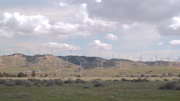 Turbina Wiatrowa Wirująca Otwartej Przestrzeni — Wideo stockowe