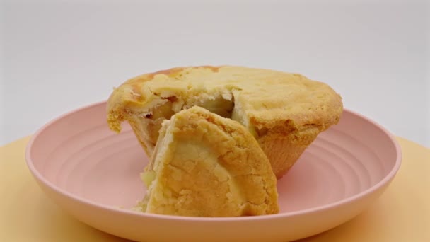 Sabroso Casero Mini Pastel Manzana — Vídeo de stock