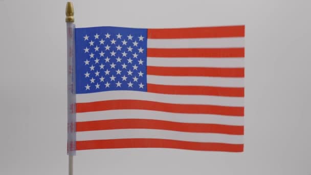 风中飘扬的国旗 — 图库视频影像