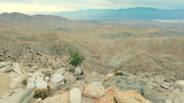 Luftaufnahme Eines Berges Der Wüste — Stockvideo