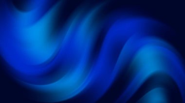 Mavi kıvrımlı dalgalı kıvrımların yansıması. Soyut Renkli Arkaplan Yumuşak Akışkan Canlandırması