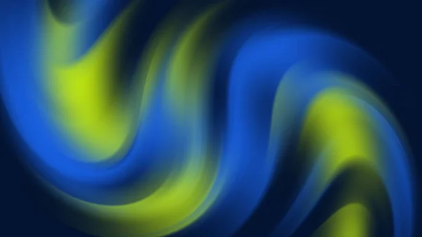 Ілюстрація Абстрактного Синьо Жовтого Розмитого Градієнта Скрученими Лініями Фону — стокове фото