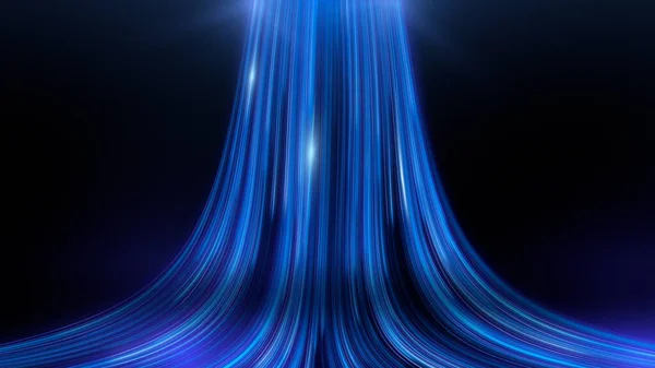 Ілюстрація Абстрактного Неонового Фону Висхідними Синіми Лініями Сяйва Фантастичні Шпалери — стокове фото