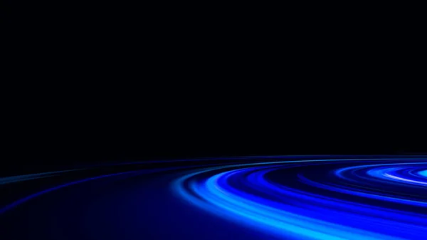 Ілюстрація Сяючих Неонових Синіх Ліній Яскравий Фон Світла Освітлена Високошвидкісна — стокове фото