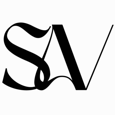 Logo Sav . Sav mektubu. SAV harfinin logo tasarımı 