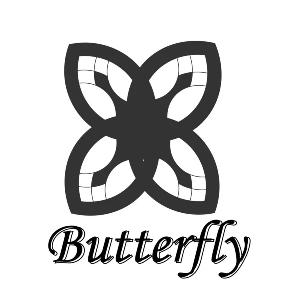 Plantilla Diseño Logotipo Degradado Mariposa Abstracta — Vector de stock