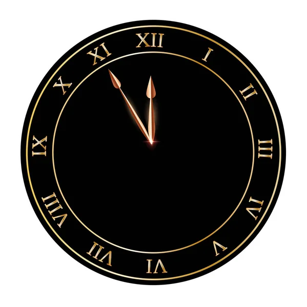 Relógio Ouro Ilustração Vetorial —  Vetores de Stock