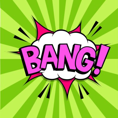 Metin efekti Bang komik biçim efekti şablonu