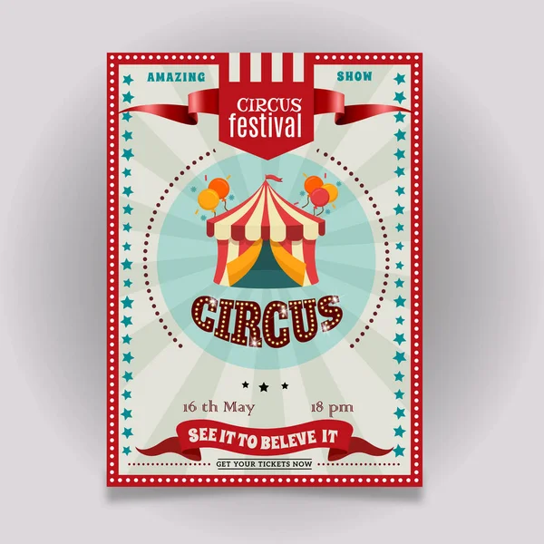 Billete Circo Ilustración Vectorial — Vector de stock