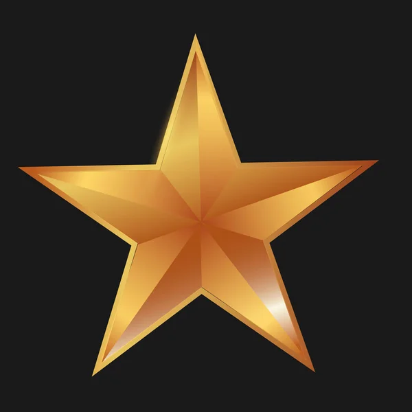 Militär Goldstern Symbol Rating Vektor Symbol Isolierte Vektorillustration Bestes Zeichen — Stockvektor