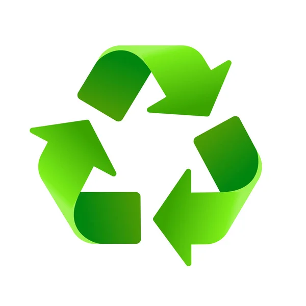 Icono Reciclaje Reciclar Logo Verde Vector Color Aislado Sobre Fondo — Archivo Imágenes Vectoriales