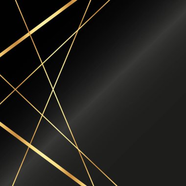 Black background with grunge texture decorated with Shiny golden lines. black gold luxury background clipart