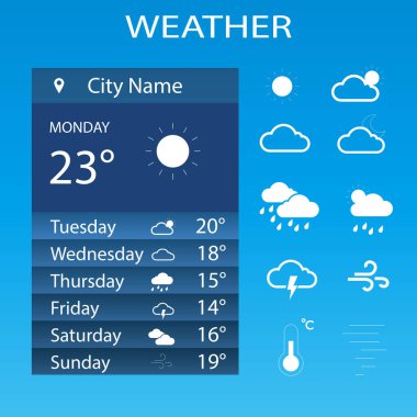 Hava widget app için mobil