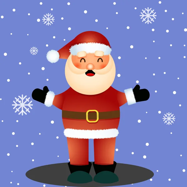 Santa Claus Character Thumbs Pose Διάνυσμα Εικονογράφηση Για Μασκότ Τετράγωνο — Διανυσματικό Αρχείο