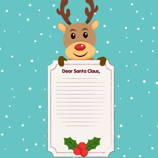 Φάκελος Προτύπου Γράμμα Του Νέου Έτους Στο Χαριτωμένο Santa Claus — Διανυσματικό Αρχείο