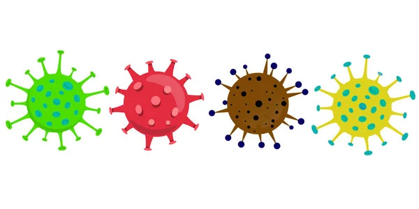 Coronavirus Virus Icons Set Covid 2019 Outbreak Coronavirus Pandemic Medical — Stock Vector