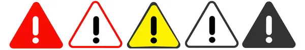 Achtung Gefahrenzeichen Gefahrzeichen Warnschild Aufmerksamkeitsschild Warnung Vor Gefahren Vektorillustration — Stockvektor