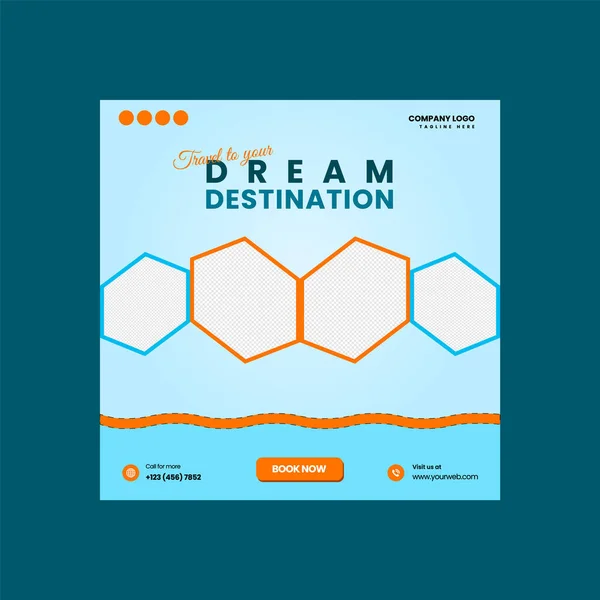 seyahat ve turizm Instagram gönderisi veya sosyal medya gönderim şablonu