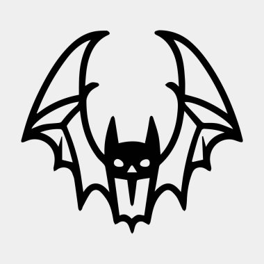 siyah ve beyaz yarasa logosu tasarımı