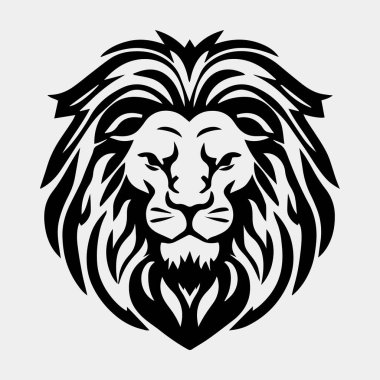 Aslan başlı maskot logosu tasarımı