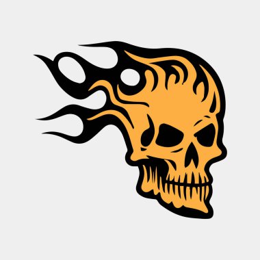 Yanan bir dövme tasarımı vektörü