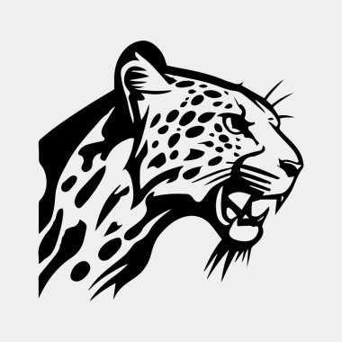 leopar logo vektör çizimi tasarımı