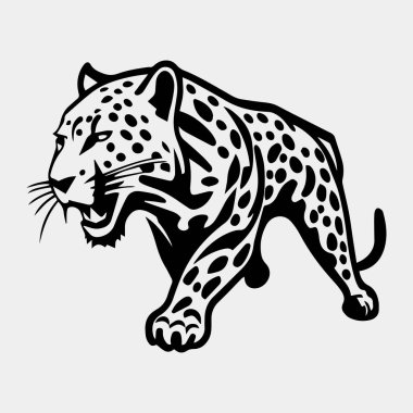 leopar logo vektör çizimi tasarımı