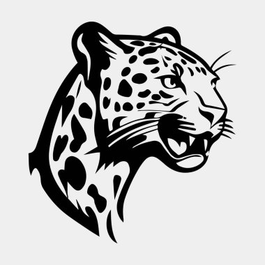 leopar logo vektör çizimi tasarımı