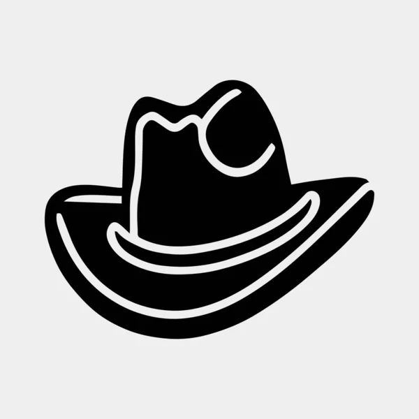 Cowboy Chapéu Vetor Ilustração Isolado —  Vetores de Stock