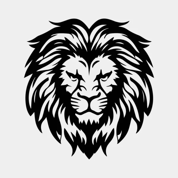 Aslan Başlı Maskot Logosu Tasarımı — Stok Vektör