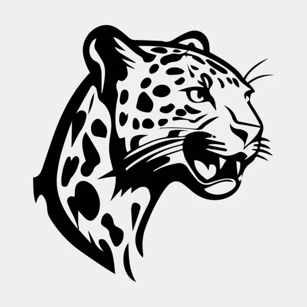 Desenho Ilustração Vetor Logotipo Leopardo — Vetor de Stock