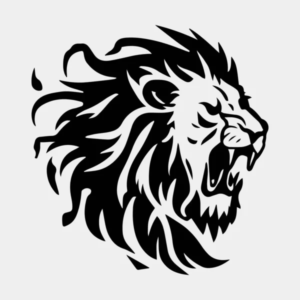 Lion Flame Fire Logo Sport Esport Mascote Design Vector — Vetor de Stock