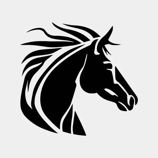 Векторная Иллюстрация Головы Лошади Белом Фоне — стоковый вектор