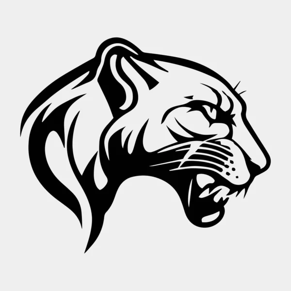 Tierkopf Panther Vektor Logo Symbol Abbildung Maskottchen — Stockvektor